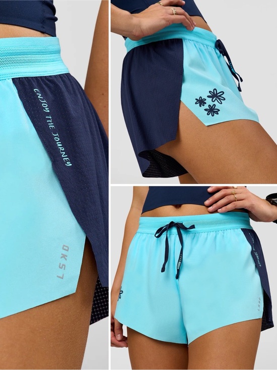 Lskd Pants - LSKD GG Accelerate 3" Mid-Rise Running Short Future Navy Baltic Sea NWT XS